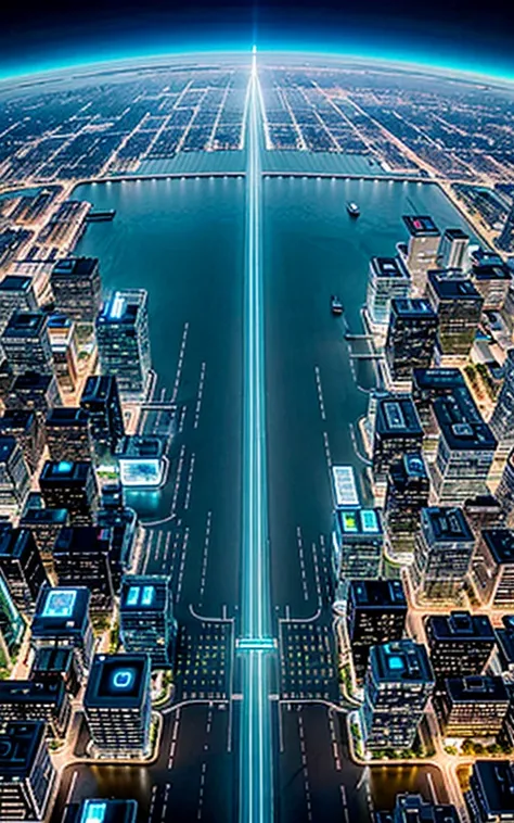 Beautiful city of the future。