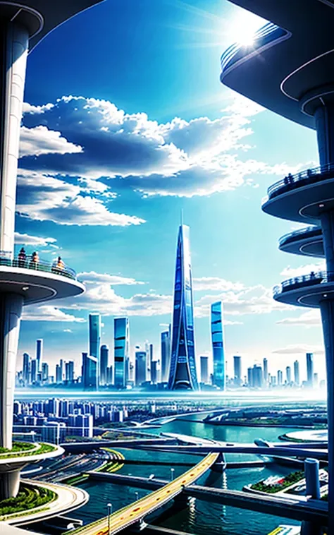 Beautiful city of the future。