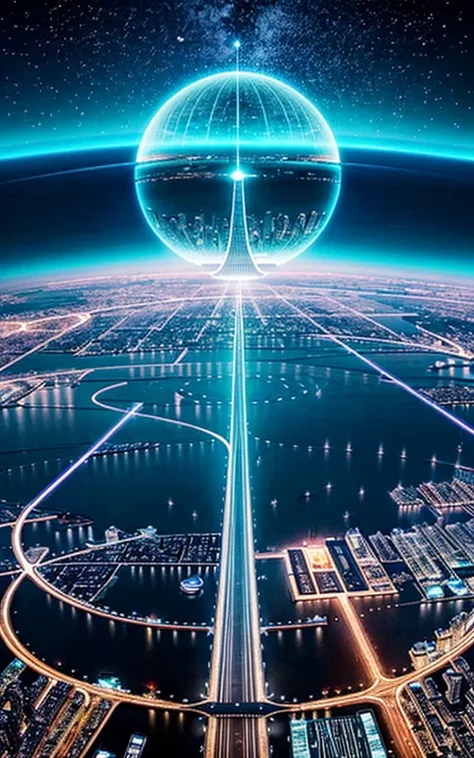 Beautiful city of the future。