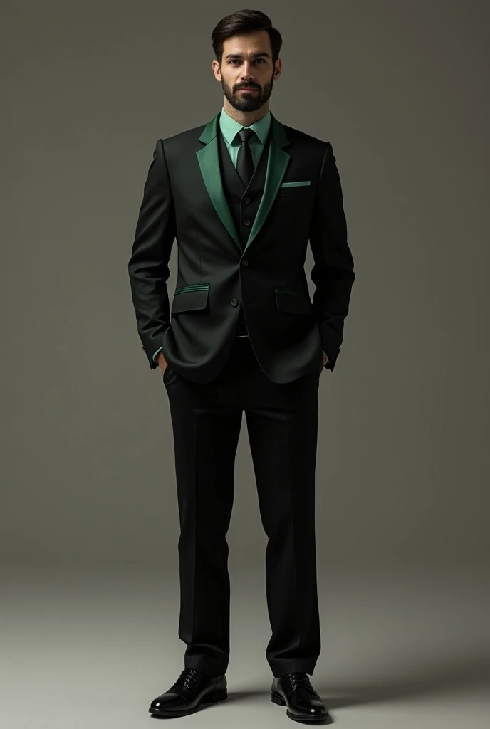 Interesting uniform suit for hotel in Kerman Iran for man and design with black and little green 