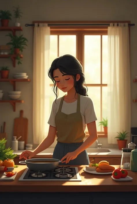 Ana woke up early and ,  while preparing her breakfast ,  recalled a talk she had with her teacher about the importance of this first meal of the day. 