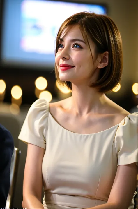 ((White Wine)),((Wine Glasses)),(Realistic, 超Realistic:1.4), 16K HDR,  high res,((White Wine)),((Wine Glasses)),Happy smile、short hair,The best smile、Japanese actress,so beautiful(It looks like the real thing),dress、Slim couple、Model Couple、(Realistic,    ...