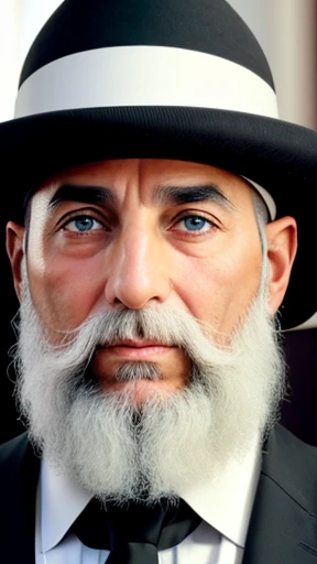  A tzaddik man focusing on his face photo with color