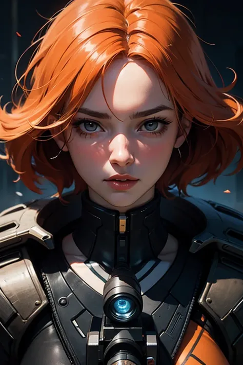  Close-up of a woman holding a gun and a machine, Cyberpunk art inspired by Ross Row, Art Station, Fantasy art,  High Detail Digital Art 4k , Carol is behind, uh..,  beautiful digital art , 2. 5 d cgi anime Fantasy artwork, Amazing character art,  Machine ...