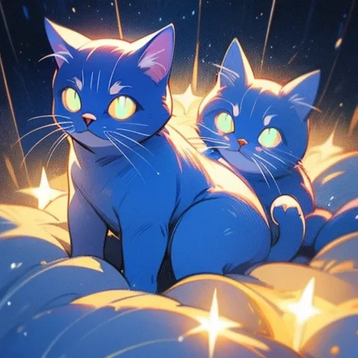 Cute cat(8k) .Nightsky.starry. light up. Inside.home.room