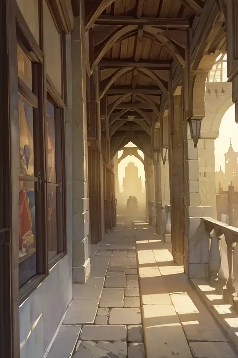 detailed background of a medieval city, detailed interiors medieval city, no one, empty, (absurdres, highres, ultra detailed, HDR, watercolor style) (best quality, masterpiece, 8K, photorealistic, cinematic lighting, hdr image, ultra detailed, beautiful im...