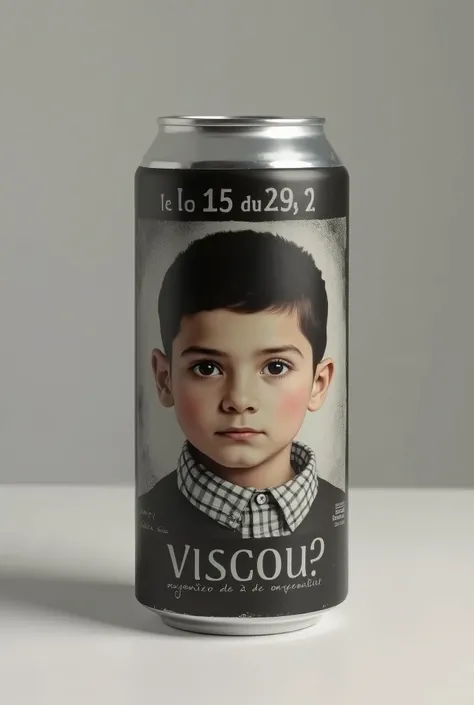 Beer can with logo of missing Argentine boy

