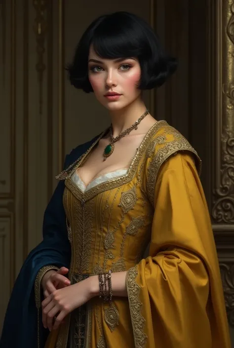 
Dama Eloise Raventhorn
Raça: Humana
Age :  38 years
Appearance : tall and slender,  short black hair and intense green eyes .  Dresses elegantly in shades of gold and blue.  Medieval noble garments .