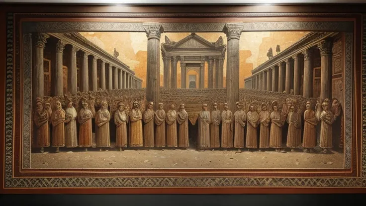 Autostereogram, stereogram, Ancient murals, null, Autostereogram, stereogram, 