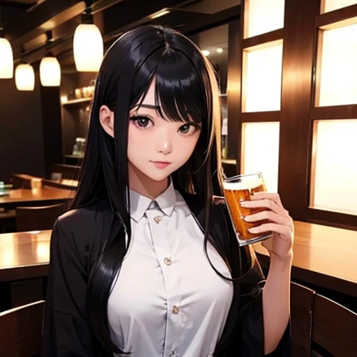 27-year-old female, Beauty, Black long hair, Black Eyes, Strong-willed, Model, Tall, Private Server, Yakiniku, Beer 