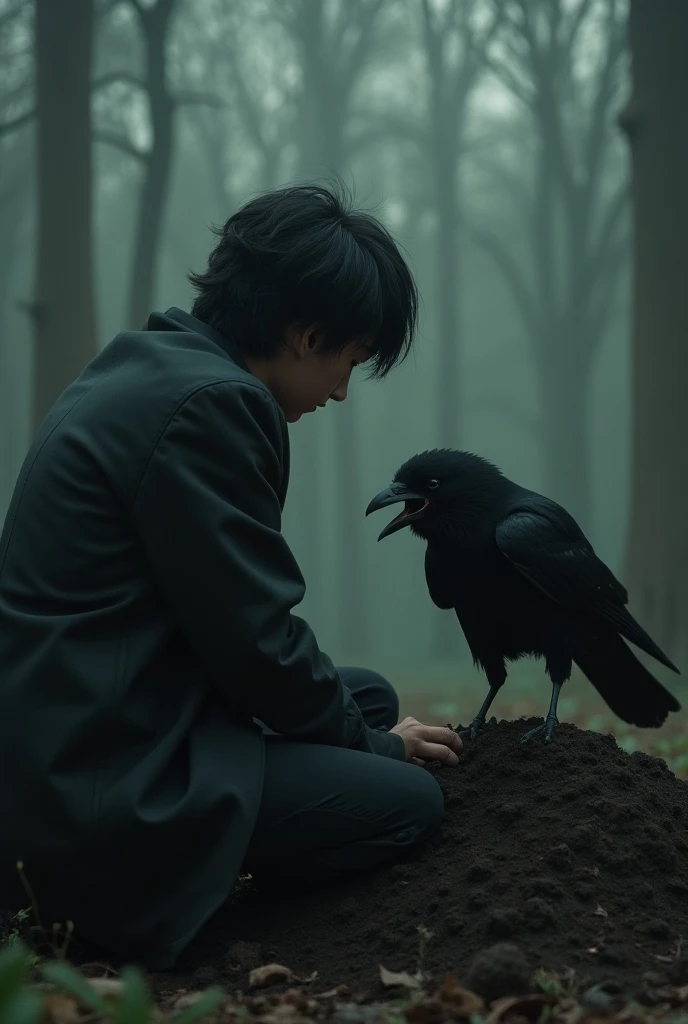  a crow that used to dig the ground to show him how to hide his brothers body. He said: Oh my ruin! Am I unable to hide my brothers body if I become like that crow? So he became one of those who were put to shame