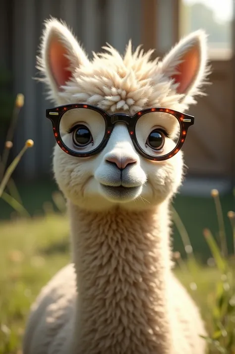 Alpaca with lenses