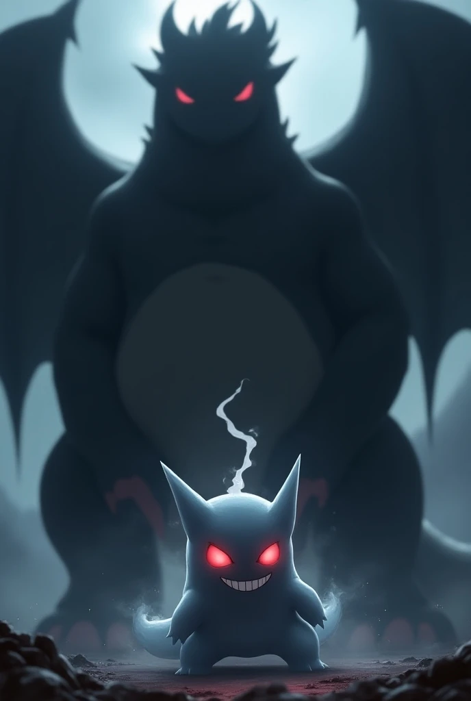 A Gengar in the Shadow of a Dragonite