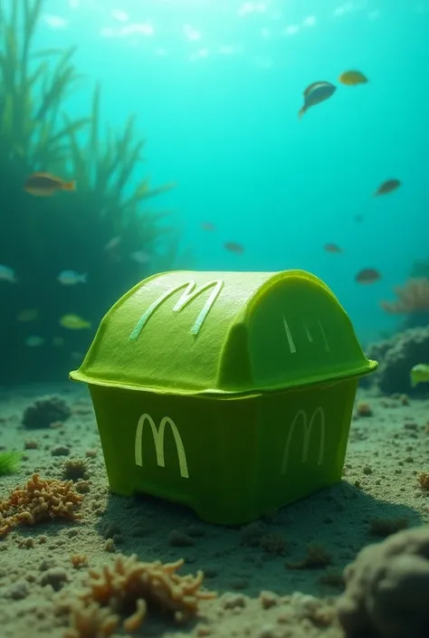 Make a McDonals hamburger container but made of seaweed