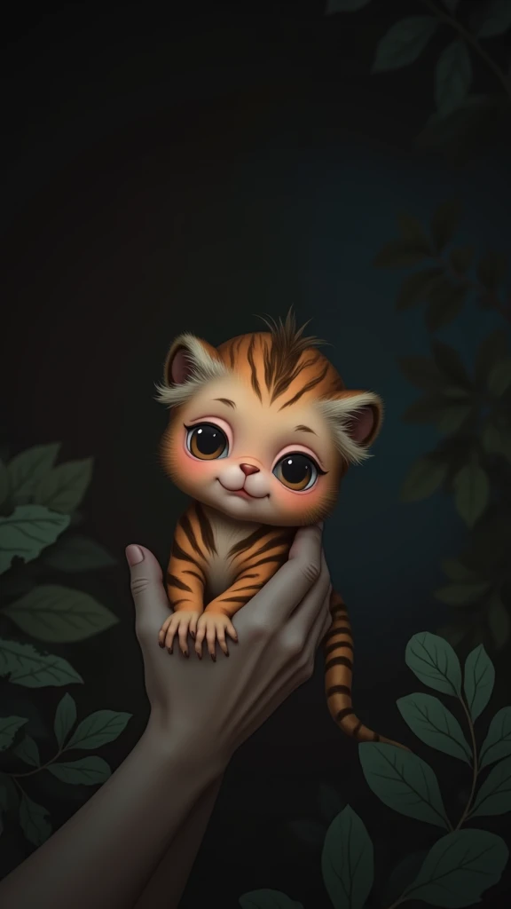 Half-human half-Siberian tiger baby