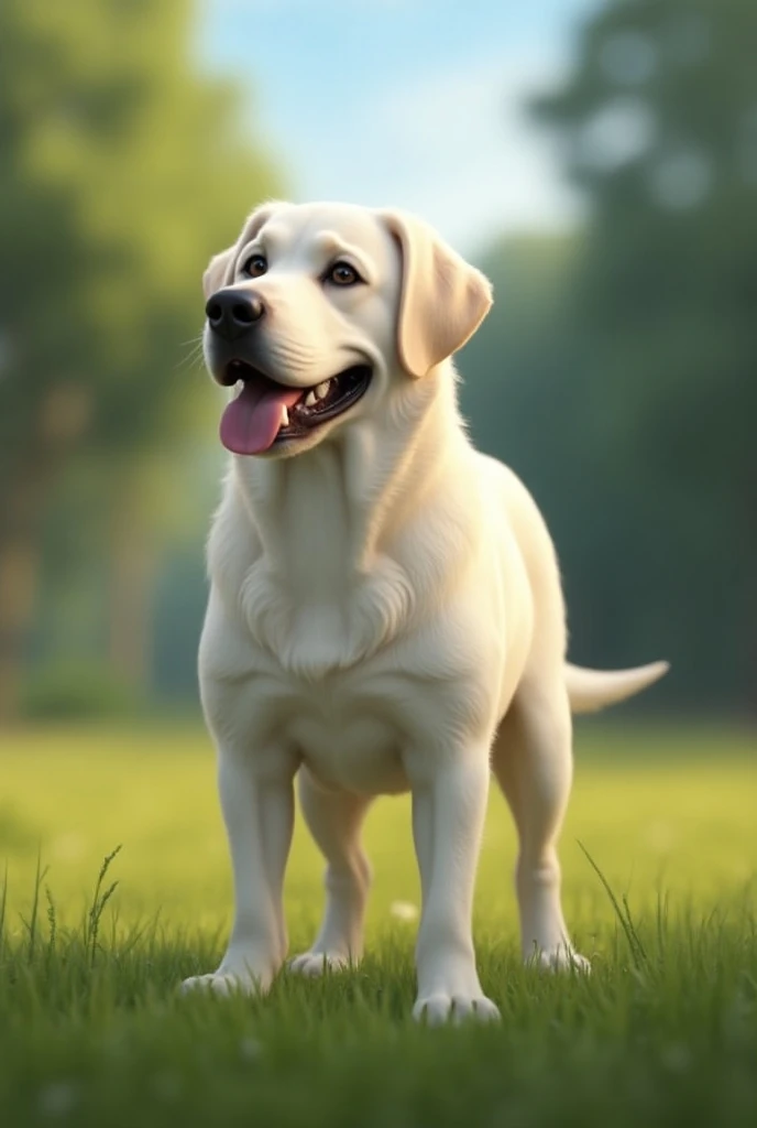 Labrador breed white dog