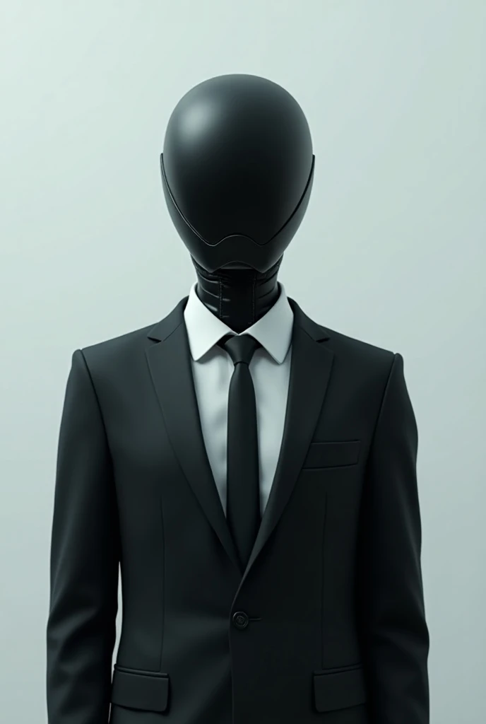 Create a businessman from the waist to the head and that his head is in an elegant jumpsuit