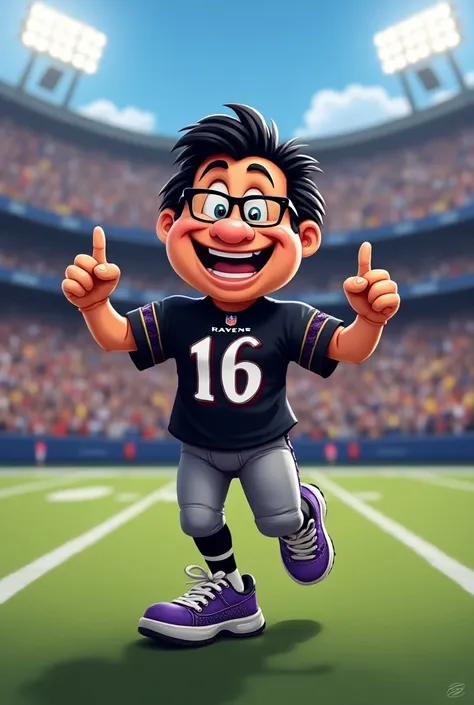 Chavo del Ocho dressed as a Ravens NFL player
