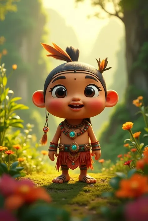 Animated mascot for the recreation and sports institute that represents the Chibcha Indigenous Family called Mwiskas, group that lived in the sacred Iraca Valley, which means “big light of the earth 