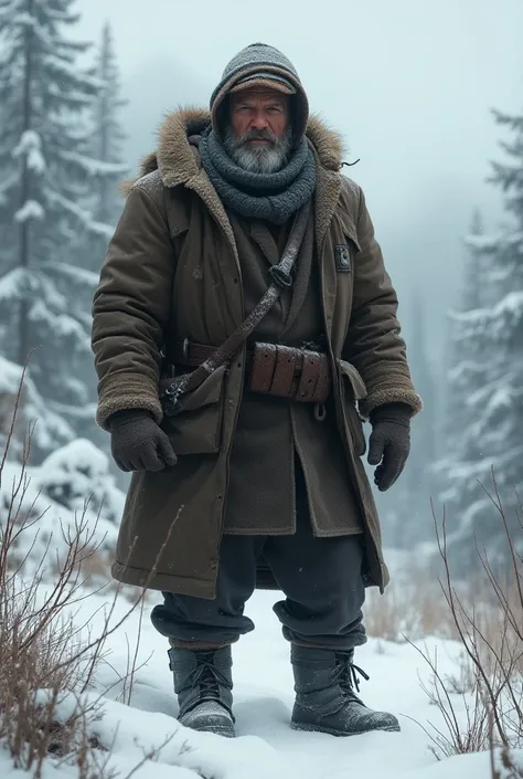 Man in winter clothes 