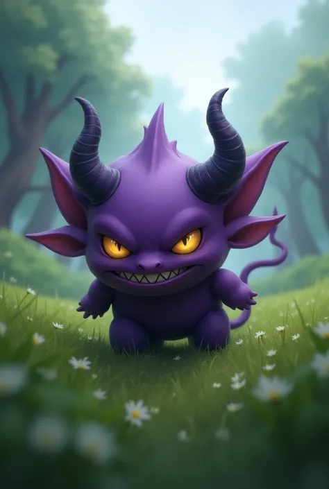  Deiviling in the fields of Payon, é o deviling do jogo Ragnarok online da gravity, He is a purple ball ,  because it was cool but its very cute, It has to be more like the one in the game , It needs to be meaner and more gothic