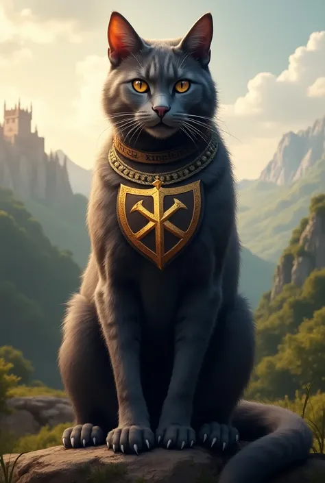 Un gato con el logo de Rise of Kingdoms