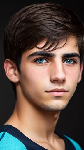  A young Argentinian man focuses on his face (Photo with color)