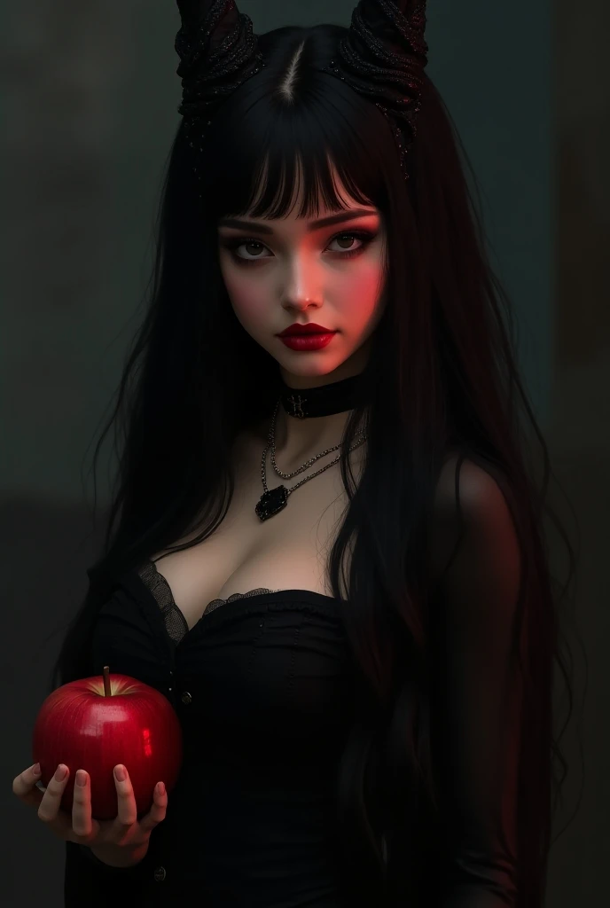 ((RAW Photo), absurd, (absurdresolution)), masterpiece, best quality, (Extremely detailed 8k unity CG wallpaper), (best illustration), (best shadow), Realistic lighting, beautiful detailed glow, ((21 years old)), girl, long black hair, black queen, accesso...