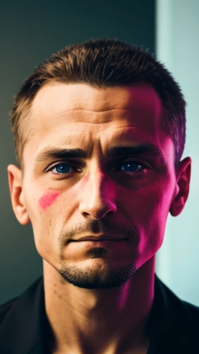  An Abramowicz man focuses on his face (Photo with color)