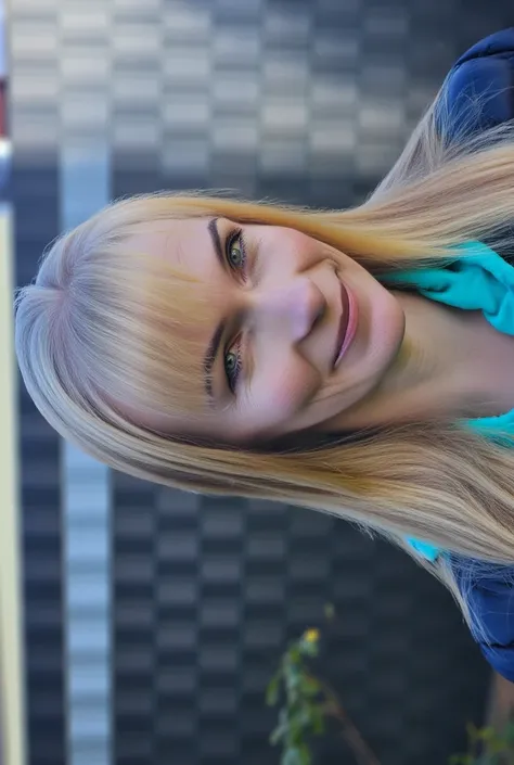 full-body portrait of a 28-year-old woman wearing a formal business suit, standing on a busy city street with tall skyscrapers in the background, lora:ponka test 25:1, realistic, highly detailed, professional look, natural lighting, elegant posture, slight...