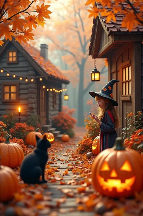 Beautiful autumn halloween 
