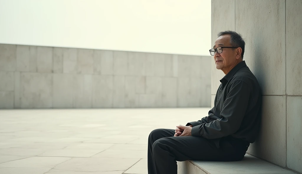 I get a middle-aged Asian man with glasses sitting next to the image in the right corner in an empty square with a sad face