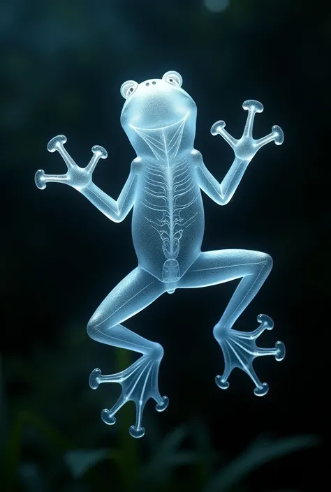 SILHOUETTE OF A GLASS FROG
