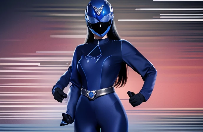 All womans 12 members dark blue rangers, dark blue ranger suit, as shes power rangers dark blue, full body , helmet mask, long hair, high detailed, realistic, gloves, ultra realistic, ((full face helmet)), black shield sunglasses on eyes, smart black sungl...