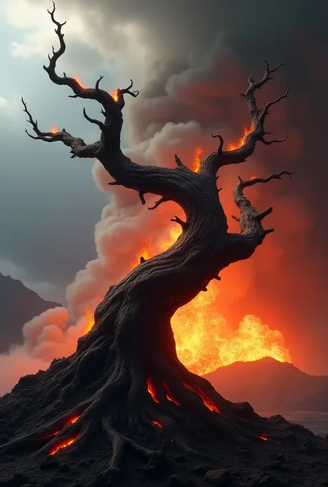 A branch in a volcano 