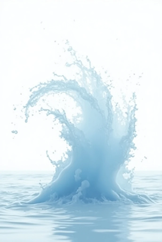 water wave splashing isolated on white or transparent