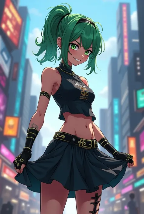 Tatsumaki girl showing her culottes 