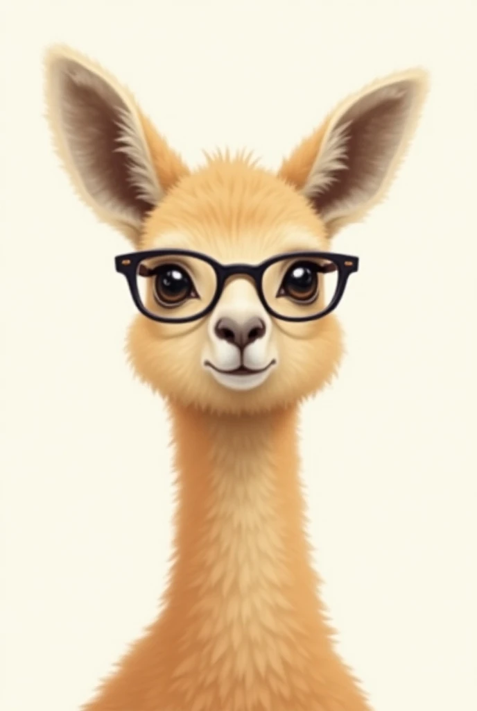 Image of a Vicuña with glasses on