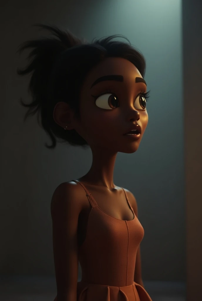 DARK-SKINNED GIRL reciting realistic animated poetry