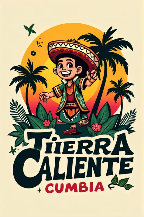 Cumbia musical group logo "Tierra Caliente"