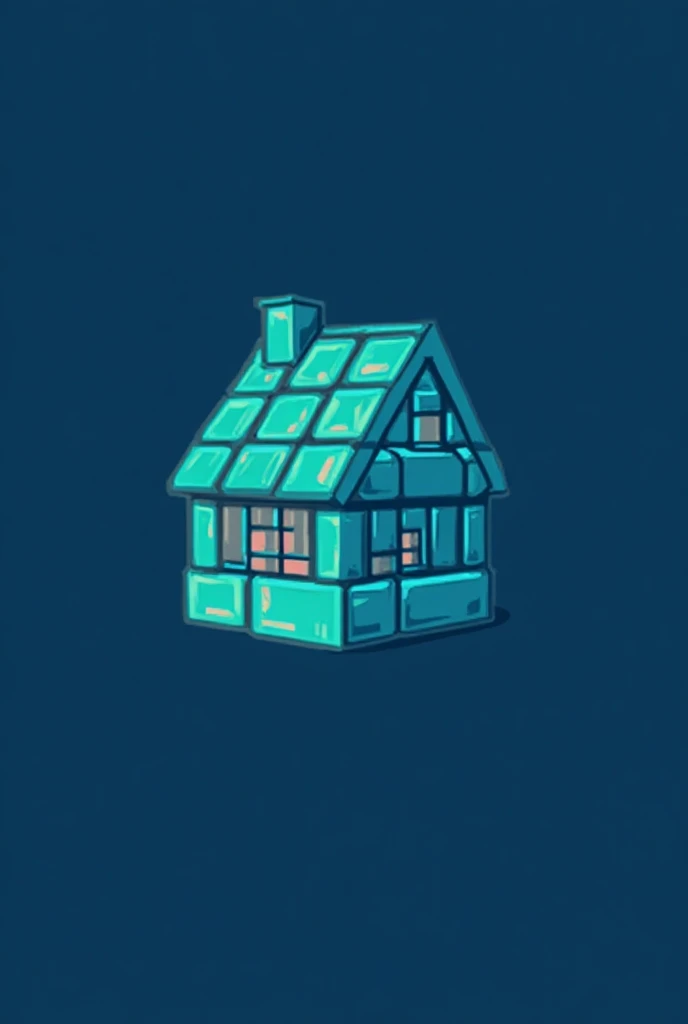 I want a 1-dimensional logo with this Pixel concept + home (Home) concept: the name "HomePixel "  -shaped house can be visually represented with a house built with pixels,  referring both to the idea of  "lar"  and to the pixelated style of the games . det...