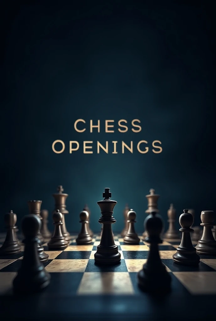 Create a cool chess thumbnail
Containing a board and chess pieces and add text "Chess Openings" to it