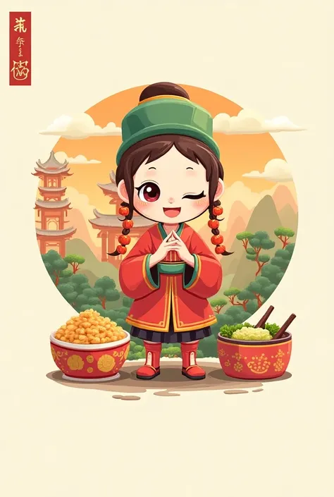 for《Xiangwei Snack Diary 》 Design a store logo to reflect local specialties in Hunan