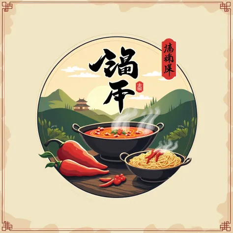 Design a store logo for “Hunan Food Diary” 