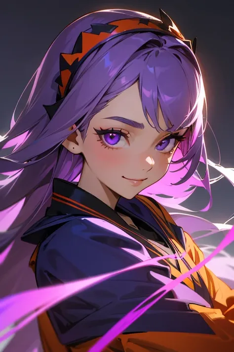 1 person,     STRAIGHT PATTERNS    ,  BLADING   , Big Sleeves,     hair accessories,Obi says, (    Purple Hair:1.2), Long Hair,     straight hair, To the audience::,     Detailed Background, (Realistic:1.2),     beautiful eyes,     red eyeshadow, thigh, (U...