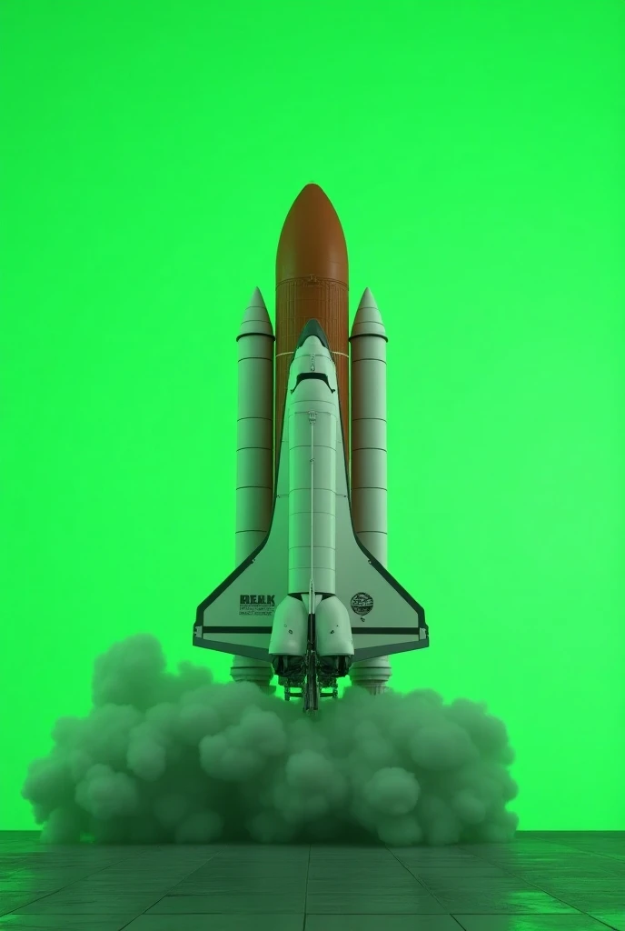 Space shuttle screen green screen