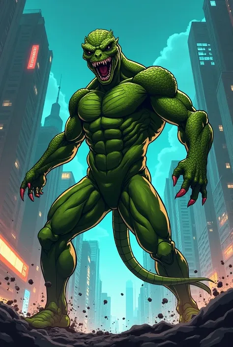 You can make me the Marvel hero Humberto López (reptile), anime style.