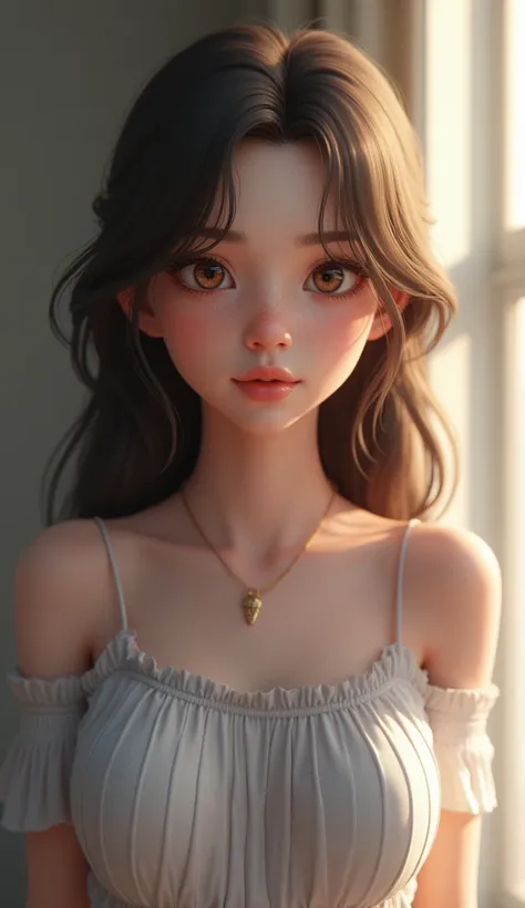  a European beauty，Full body shot，Masterpieces，masterpiece，8k， HD quality，CG character style ，3d modeling realism 0.8，Full body shot，True 0.8，The picture is somewhere between reality and animation,  Online school girls, Trending in CGSTATION, Perfect Girl,...