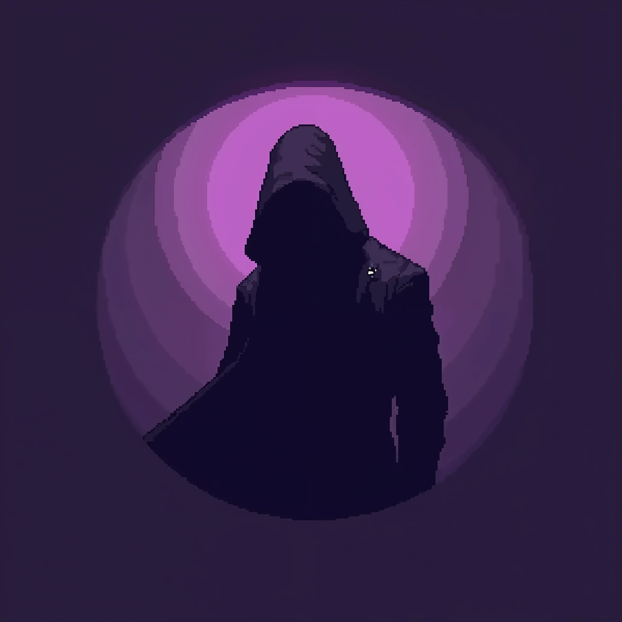 create a circle icon assassin, Purple, Pixel art, Logo