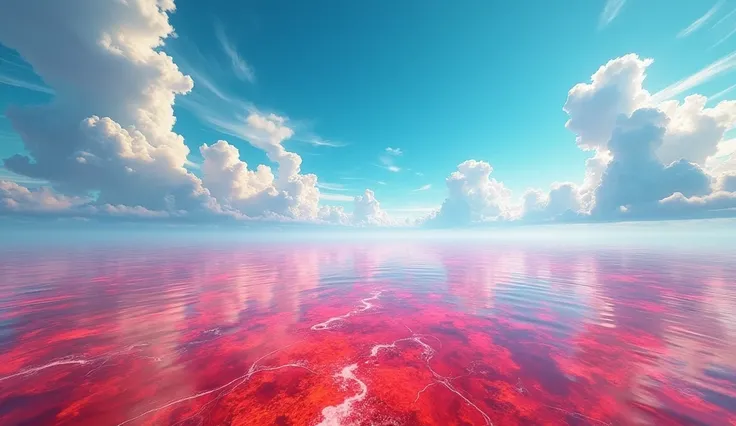 Red ocean, blue sky